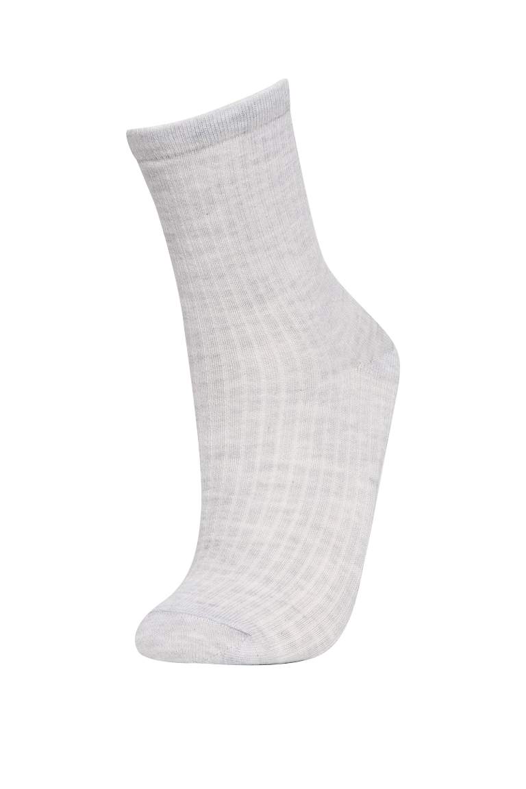 Chaussettes Longues Coton pour Fille - 5 Paires