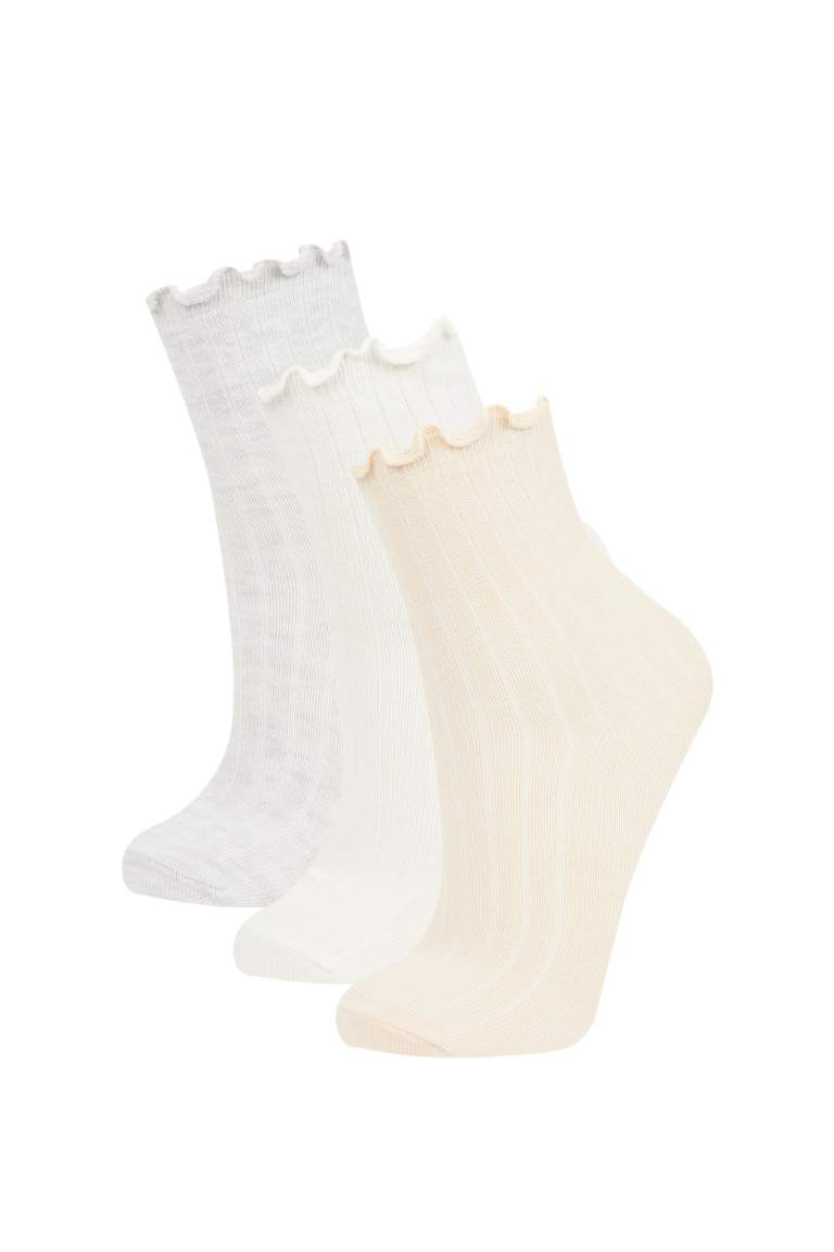 Girl 3 Piece Cotton Long Socks