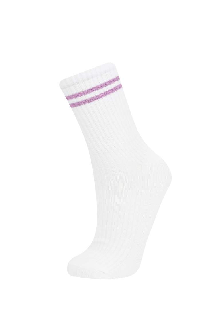 Chaussettes Longues Coton pour Fille - 5 Paires