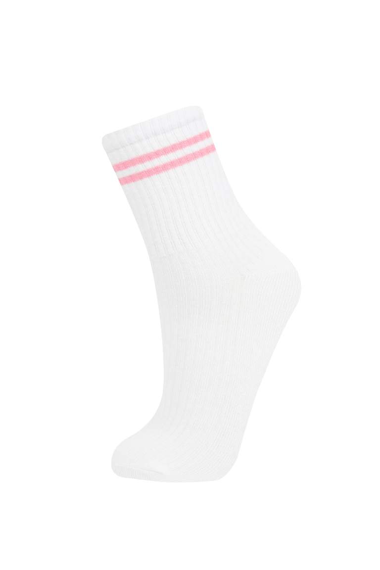 Chaussettes Longues Coton pour Fille - 5 Paires