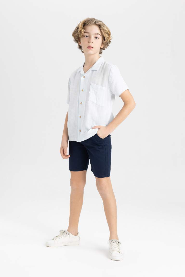 Boy Regular Fit Gabardine Shorts