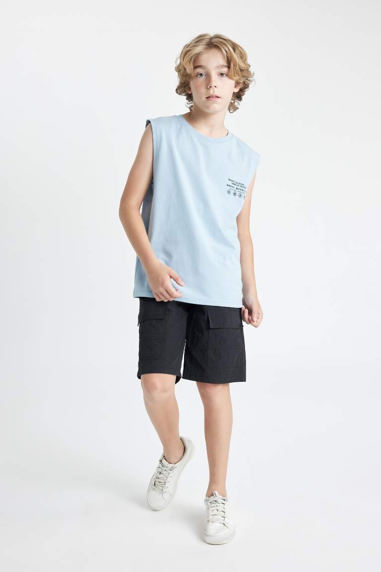 Boy Relax Fit Parachute Shorts