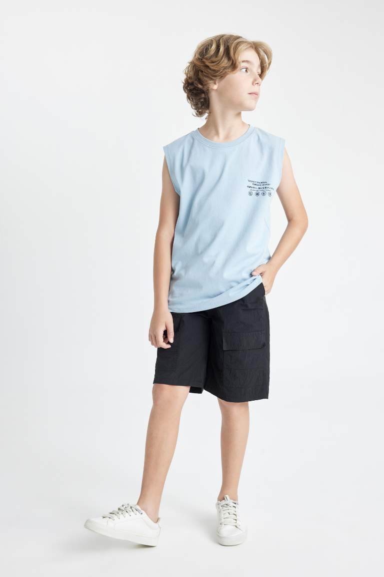 Boy Relax Fit Parachute Shorts