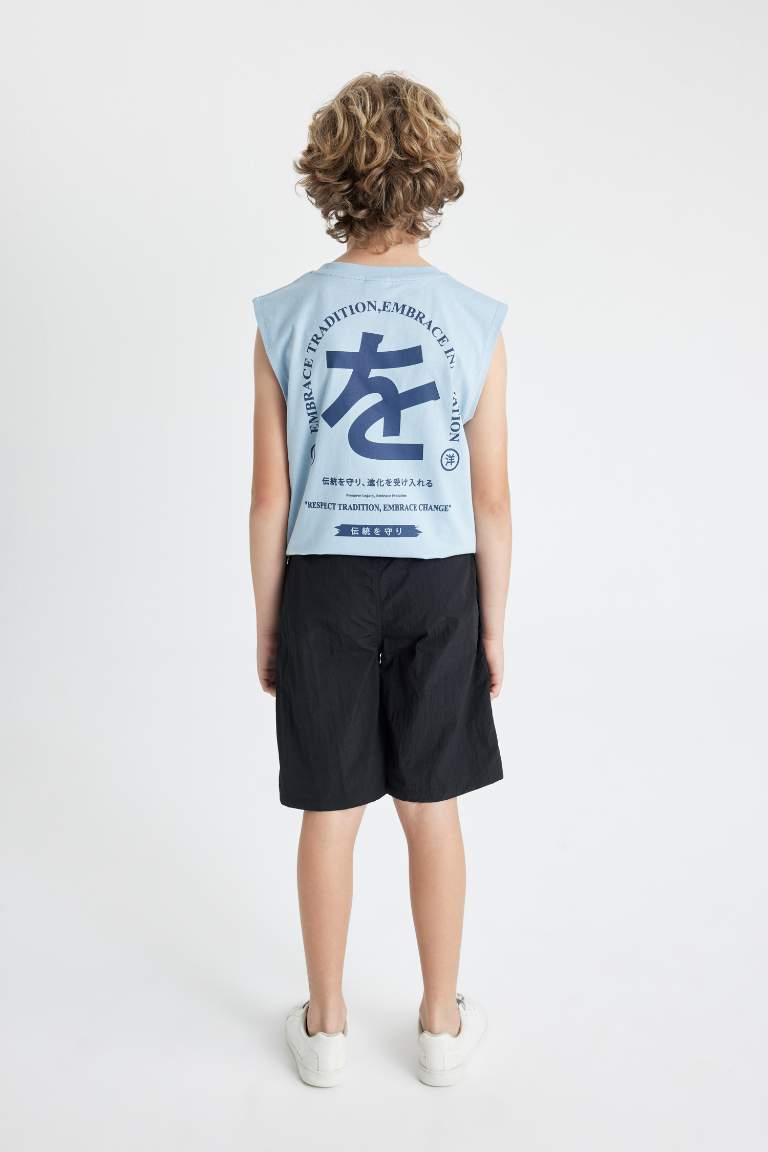 Boy Relax Fit Parachute Shorts