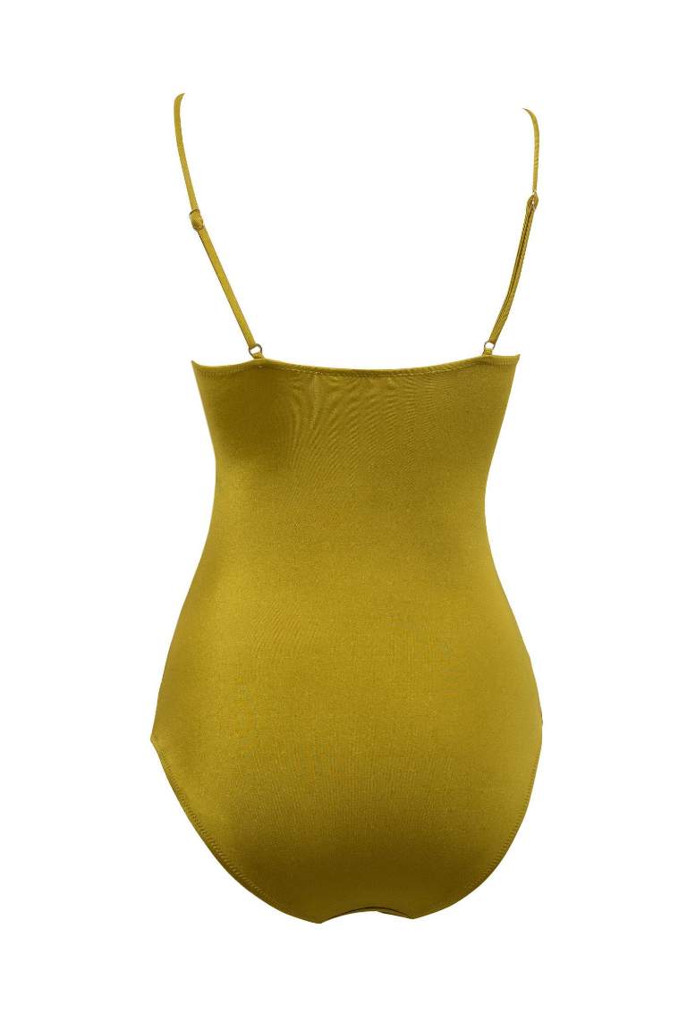 Afra x DeFacto Fall in Love Regular Fit Halter Neck Swimsuit