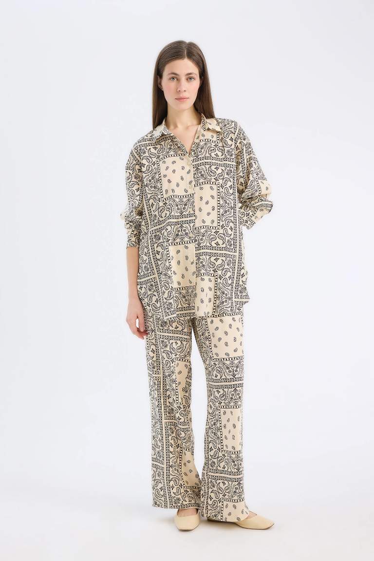 Fall in Love Paisley Viscose Beach Shirt