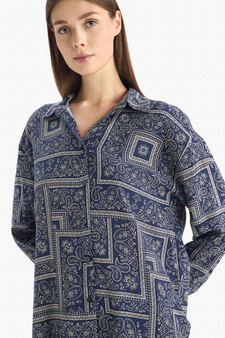 Fall in Love Regular Fit Paisley Viscose Beachwear