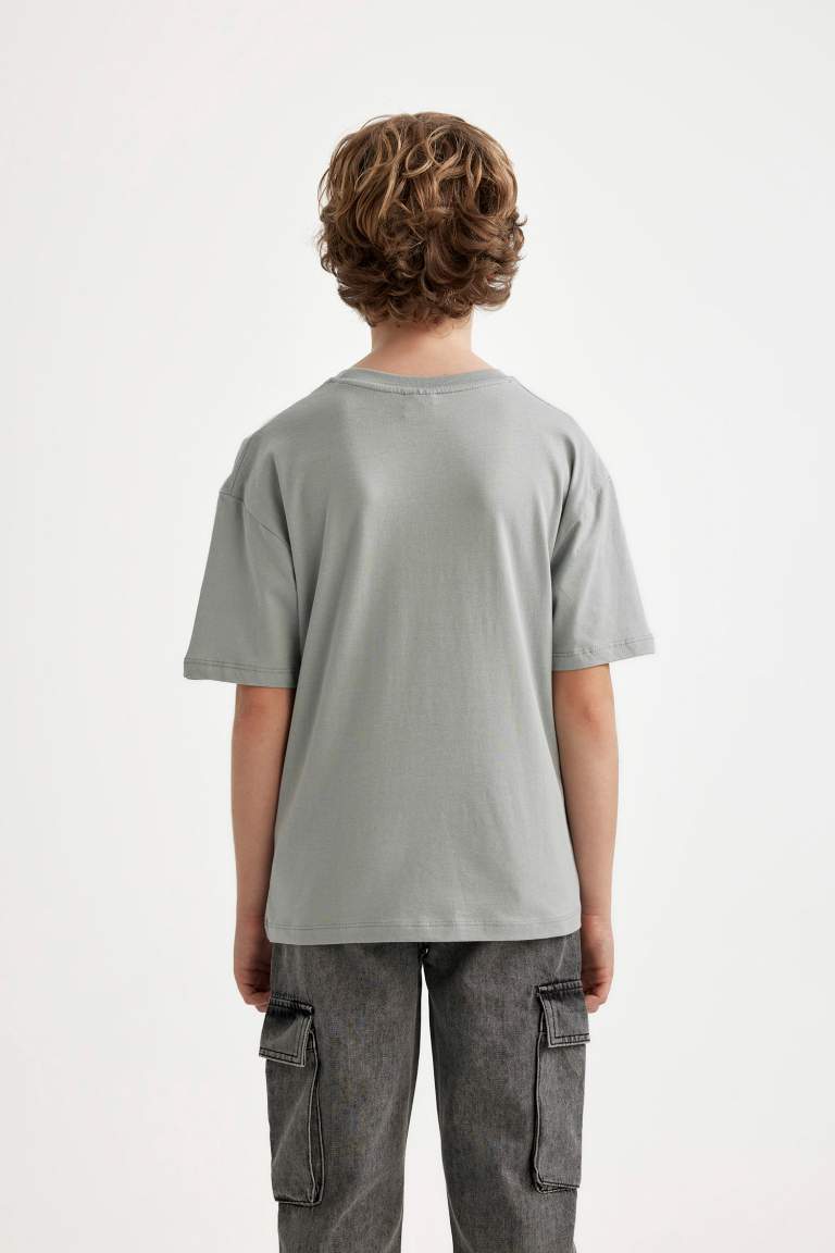 Boy Oversize Fit Crew Neck Printed T-Shirt