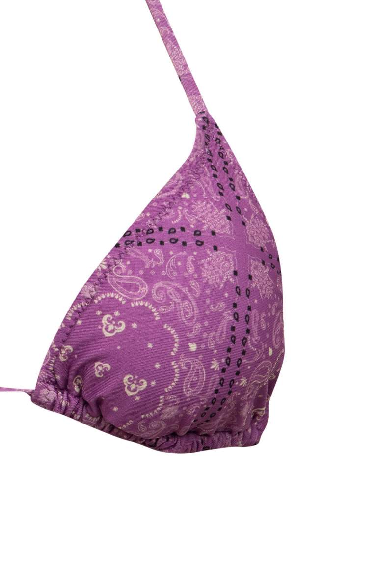 Fall in Love Regular Fit Paisley Bikini Top