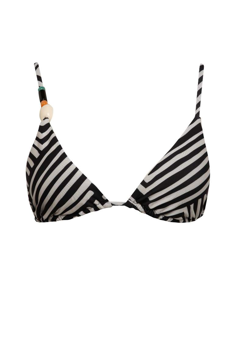 Fall in Love Regular Fit Striped Bikini Top