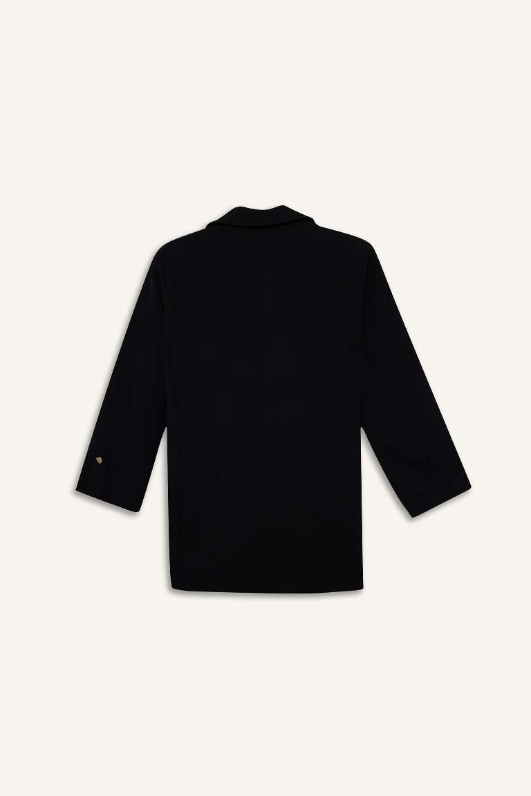 Loose Fit Ceket Yaka Basic Blazer Ceket