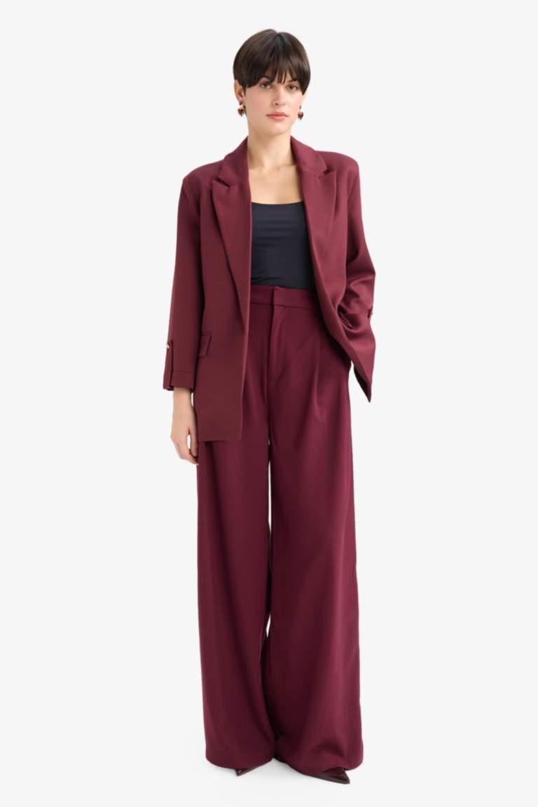 Loose Fit Jacket Collar Basic Blazer