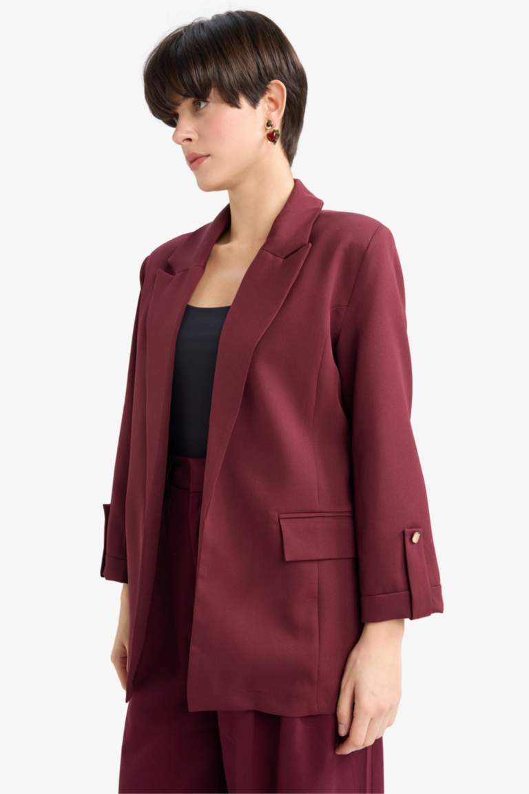 Loose Fit Jacket Collar Basic Blazer
