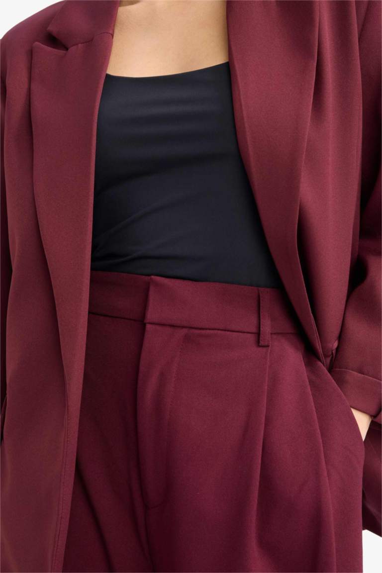 Loose Fit Jacket Collar Basic Blazer