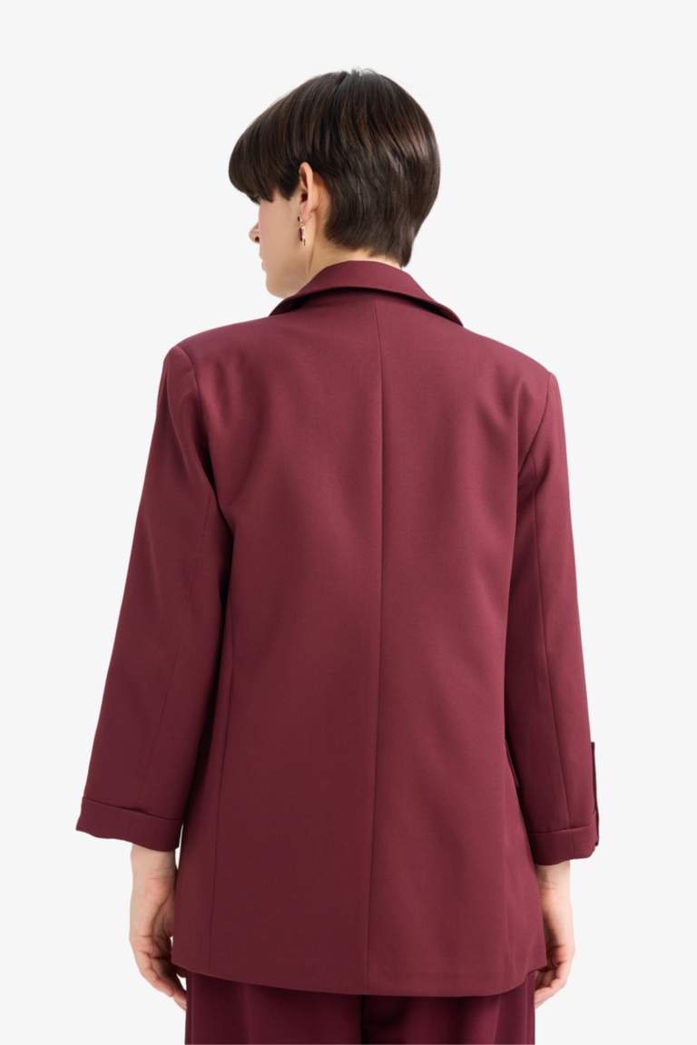 Loose Fit Jacket Collar Basic Blazer
