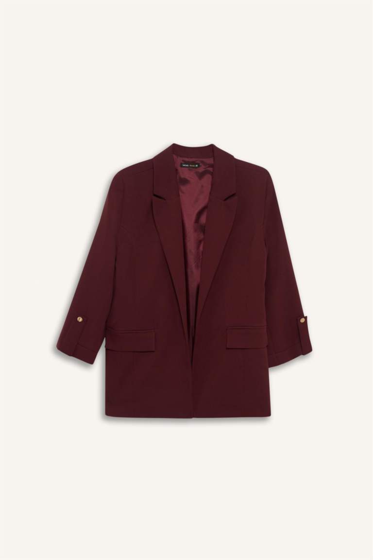 Loose Fit Jacket Collar Basic Blazer
