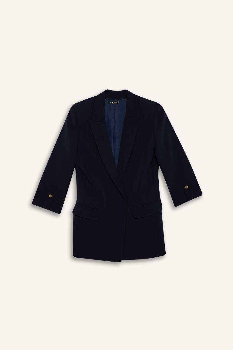 Loose Fit Jacket Collar Basic Blazer