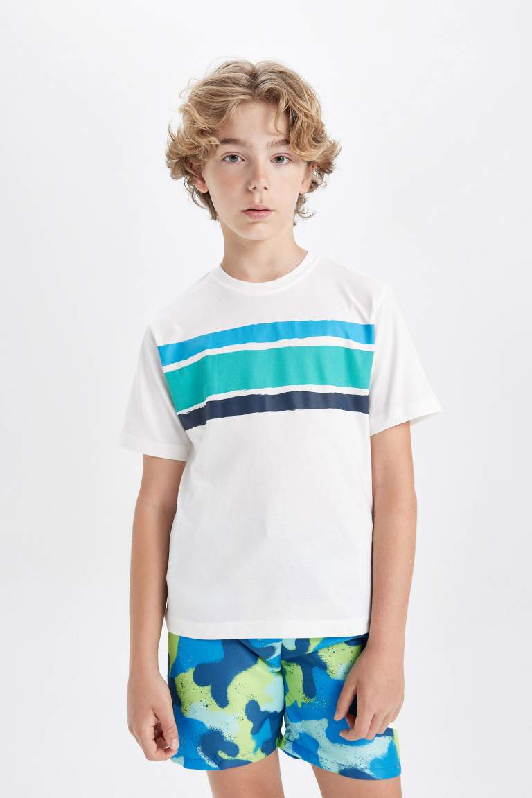 Boy Crew Neck Printed Short Sleeve T-Shirt