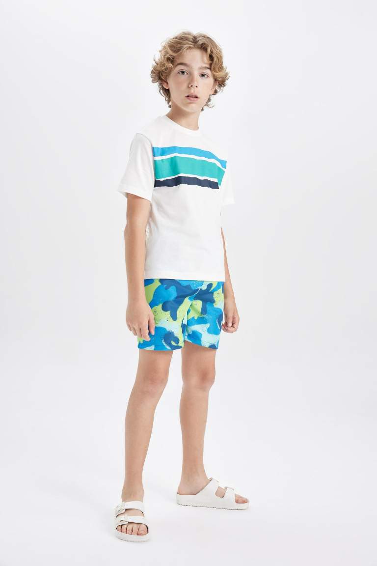 Boy Crew Neck Printed Short Sleeve T-Shirt