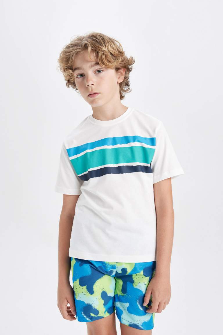 Boy Crew Neck Printed Short Sleeve T-Shirt