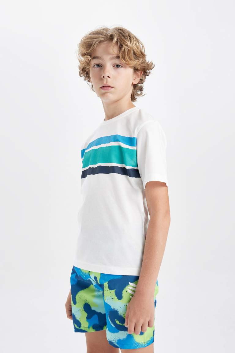 Boy Crew Neck Printed Short Sleeve T-Shirt