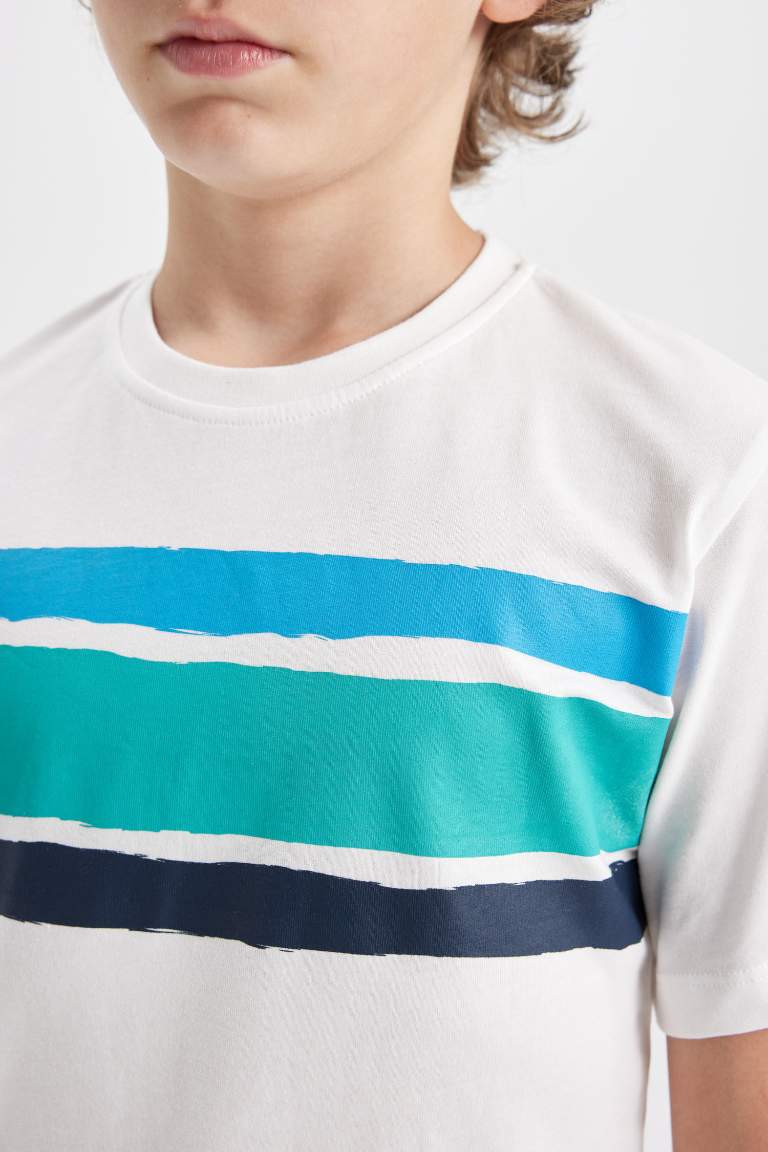 Boy Crew Neck Printed Short Sleeve T-Shirt