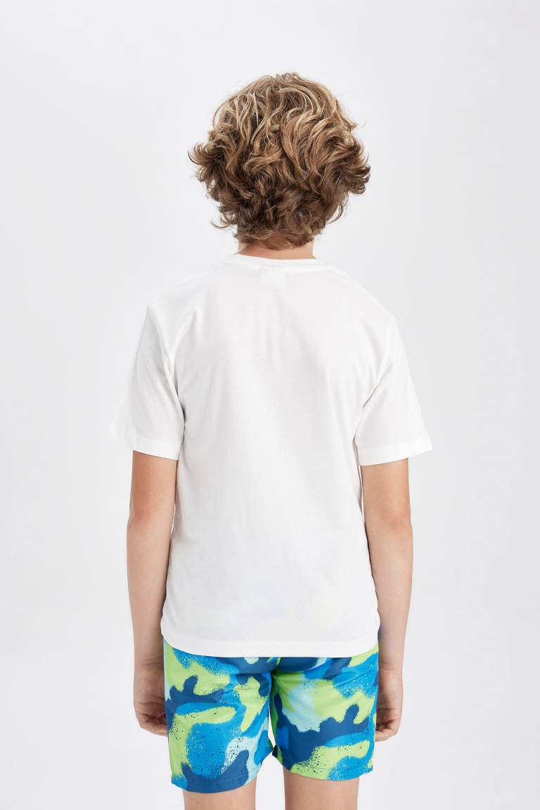 Boy Crew Neck Printed Short Sleeve T-Shirt