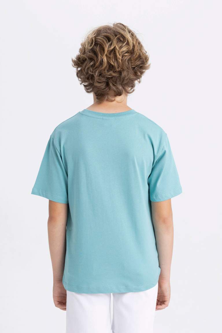 Boy Crew Neck Printed Short Sleeve T-Shirt