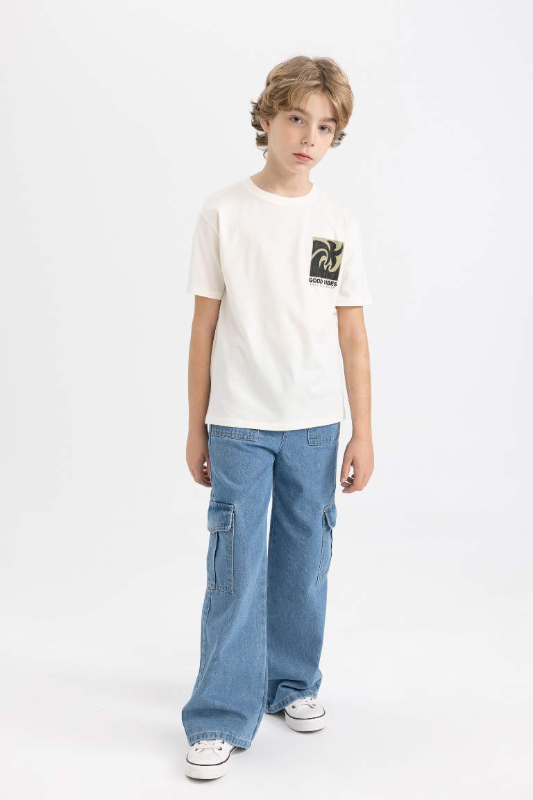 Boy Crew Neck Printed Short Sleeve T-Shirt