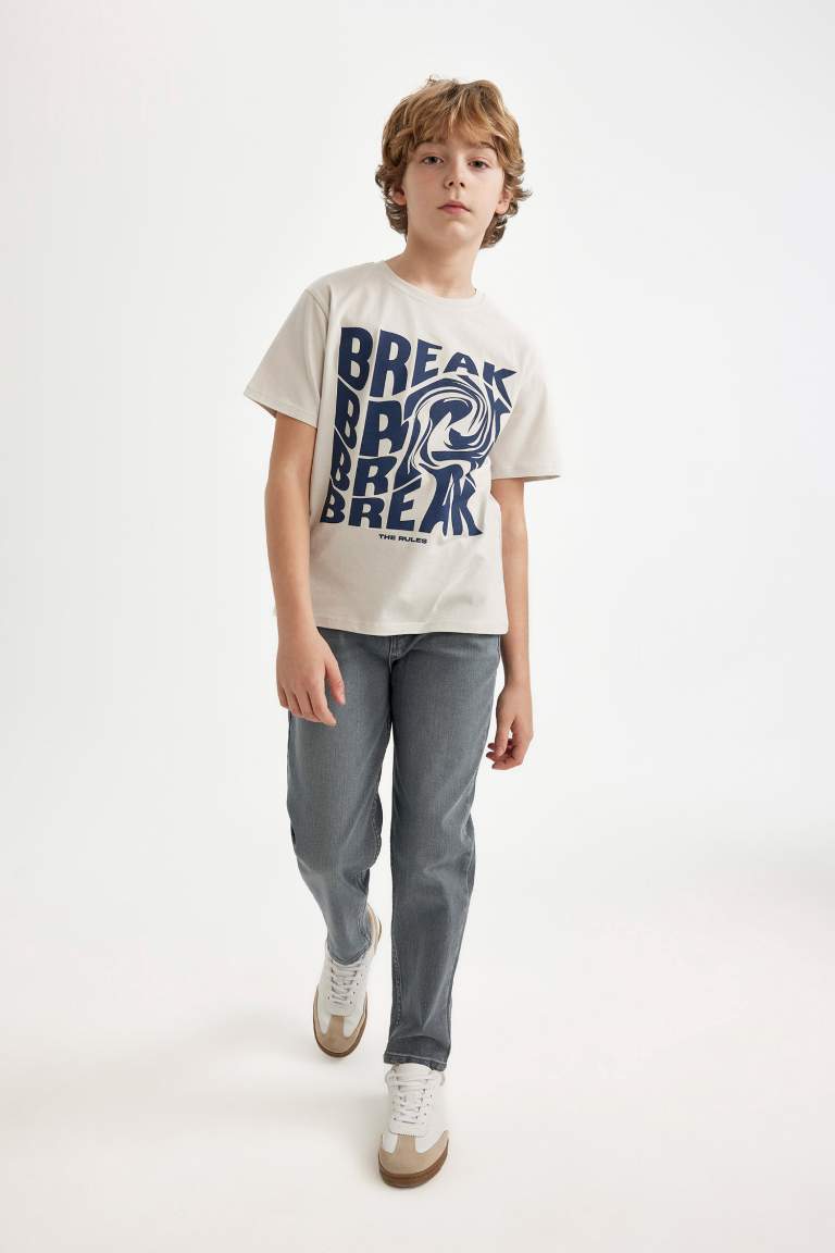 Boy Crew Neck Printed Short Sleeve T-Shirt