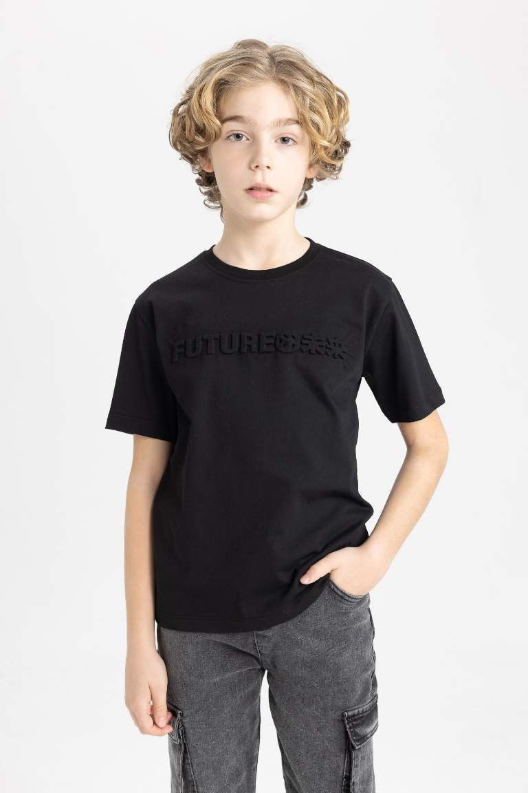 Boy Regular Fit Crew Neck Printed T-Shirt