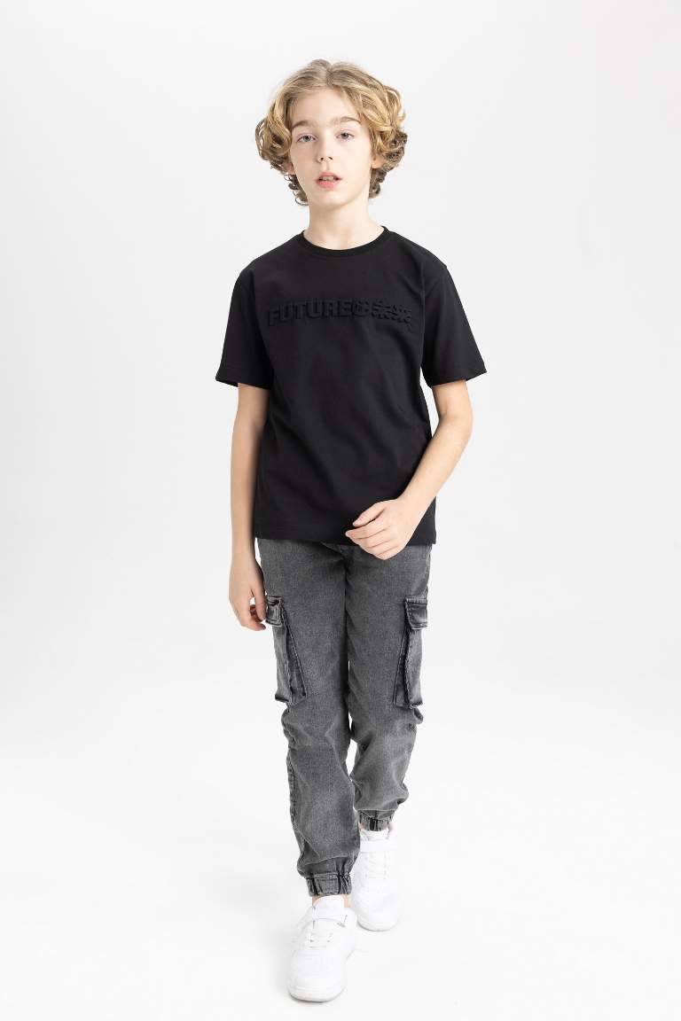 Boy Regular Fit Crew Neck Printed T-Shirt