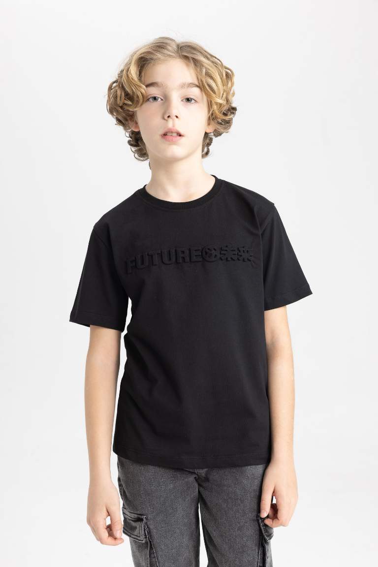 Boy Regular Fit Crew Neck Printed T-Shirt