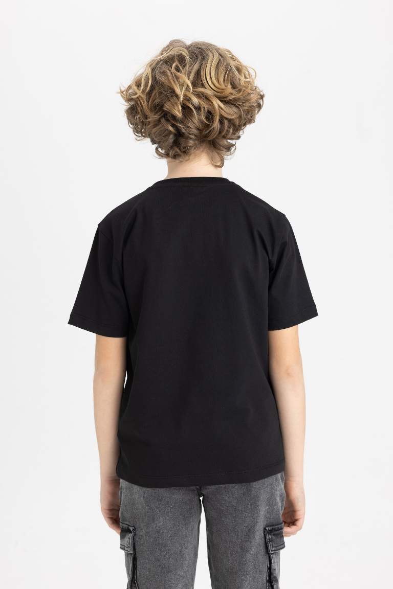 Boy Regular Fit Crew Neck Printed T-Shirt