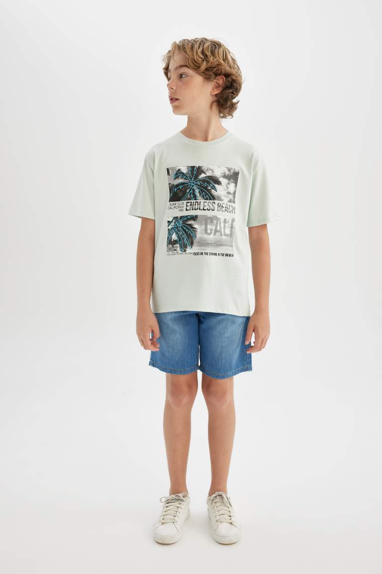 Boy Crew Neck Printed Short Sleeve T-Shirt