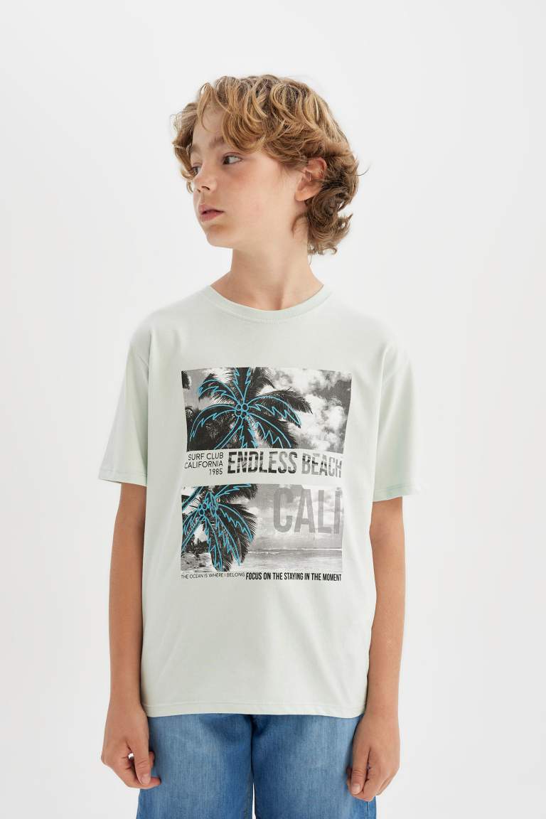 Boy Crew Neck Printed Short Sleeve T-Shirt