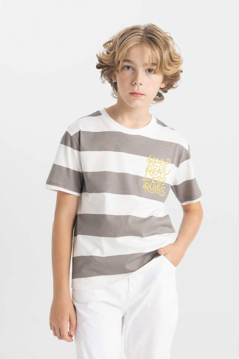 Boy Crew Neck Printed Short Sleeve T-Shirt