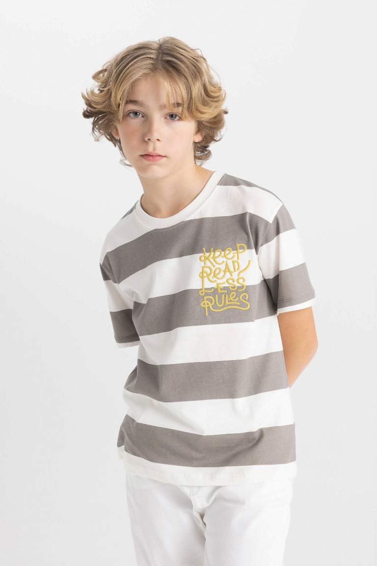 Boy Crew Neck Printed Short Sleeve T-Shirt