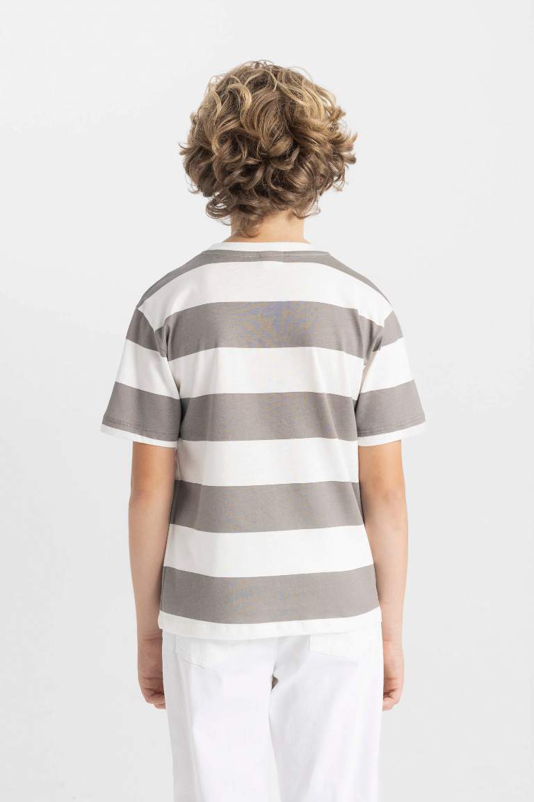 Boy Crew Neck Printed Short Sleeve T-Shirt