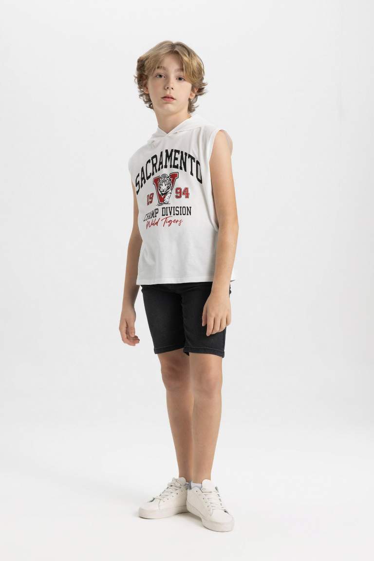 Boy Hooded Sleeveless T-Shirt