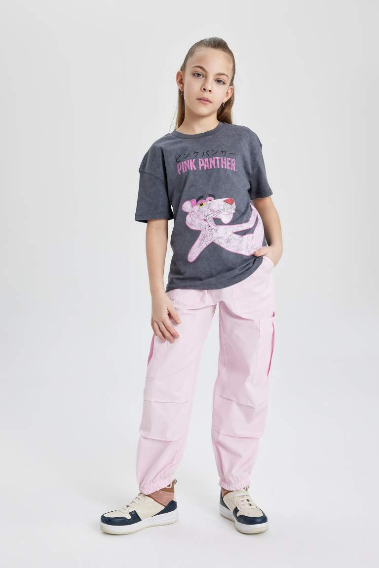 Girl Parachute Cargo Cotton Trousers