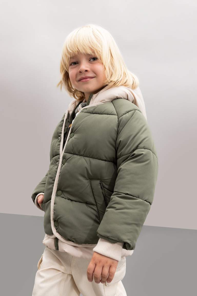 Baby Boy Waterproof Hooded Puffer Jacket