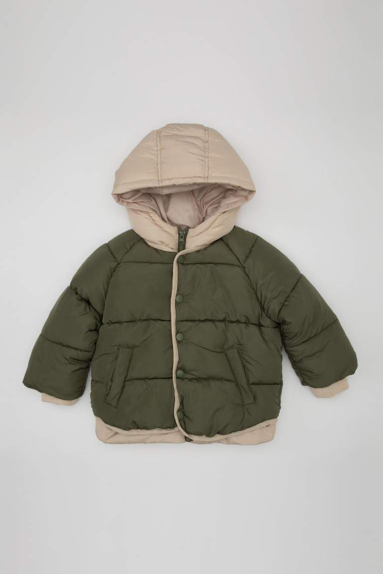 Baby Boy Waterproof Hooded Puffer Jacket