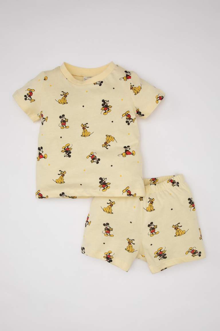 Baby Boy Disney Mickey & Minnie Short Sleeve Cotton 2 Piece Pajama Set