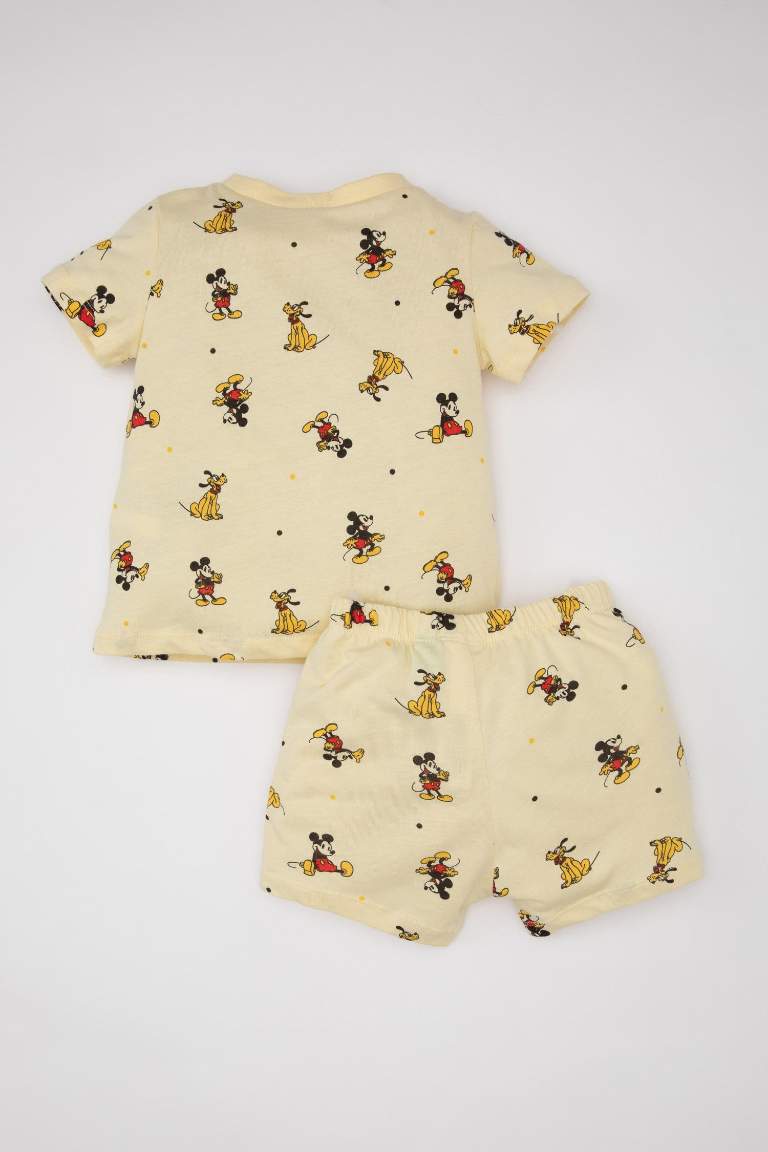 Baby Boy Disney Mickey & Minnie Short Sleeve Cotton 2 Piece Pajama Set