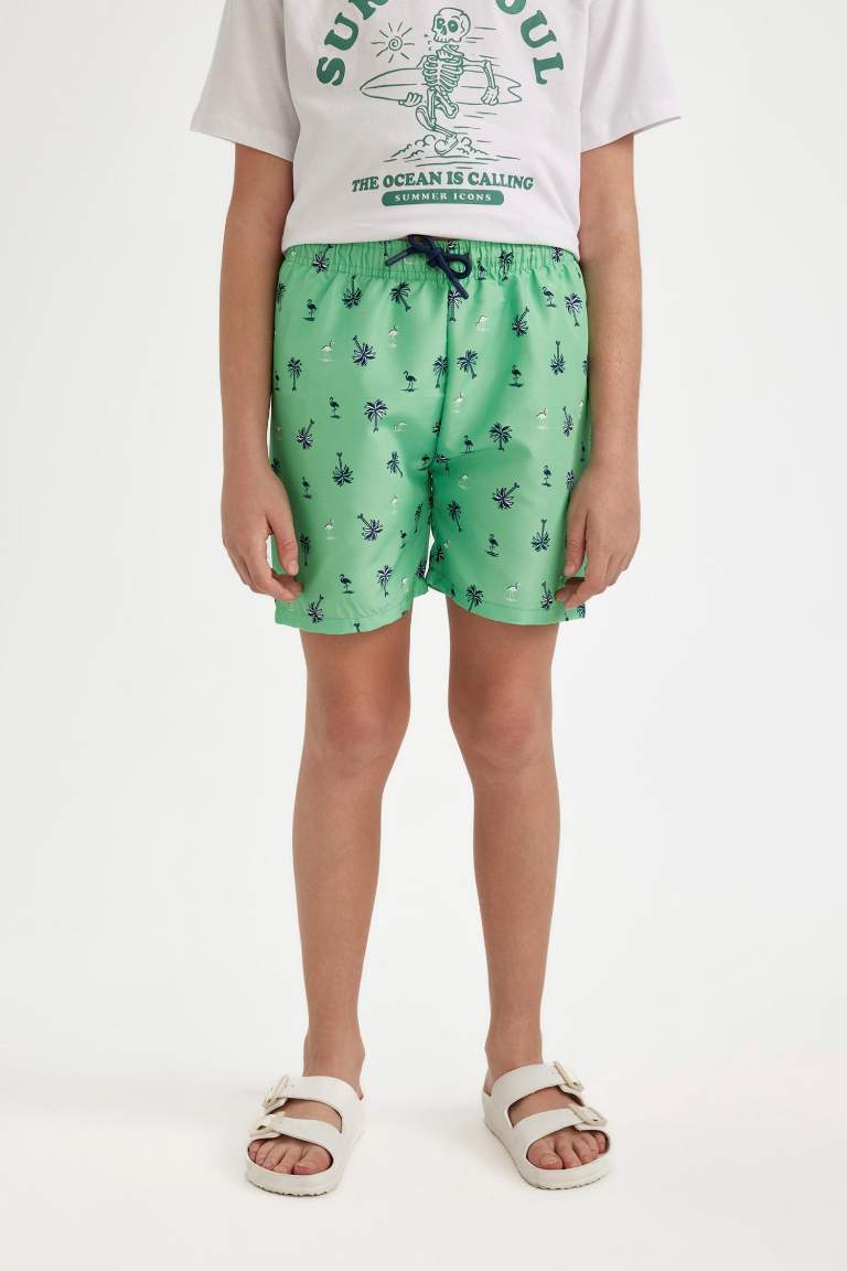 Boy Patterned Swim Shorts