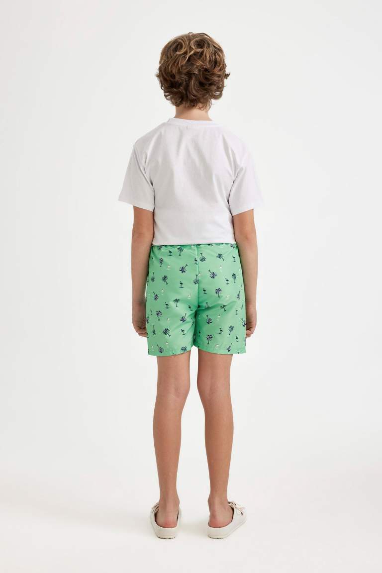 Boy Patterned Swim Shorts