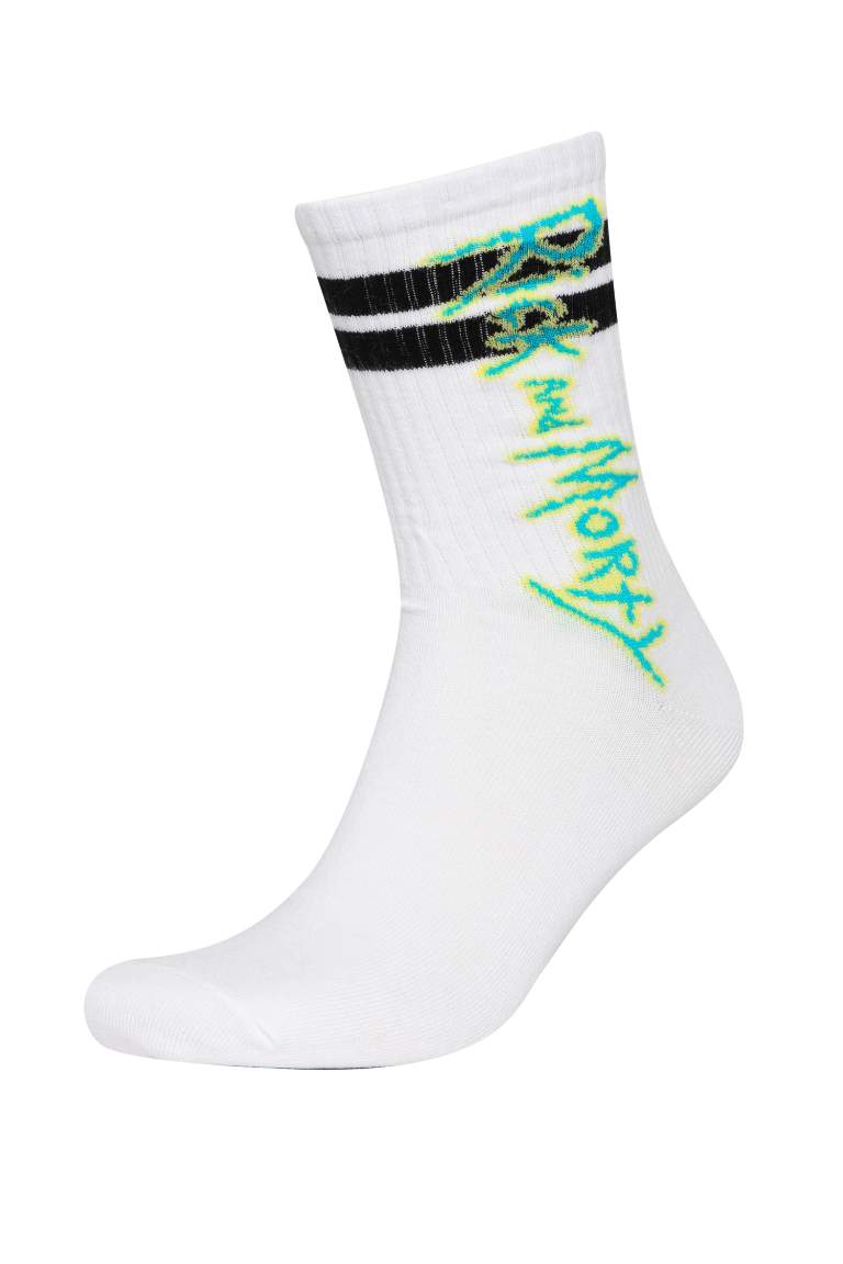 Lot de 2 paires de Chaussettes Longues en Coton Rick Et Morty pour Homme