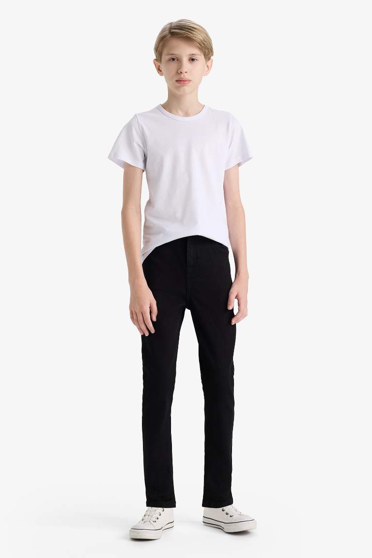 Erkek Çocuk Slim Fit Dar Kesim Düz Paça Jean Pantolon