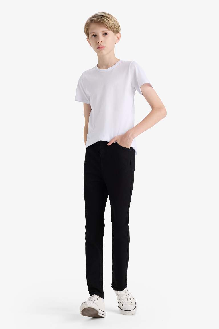 Erkek Çocuk Slim Fit Dar Kesim Düz Paça Jean Pantolon